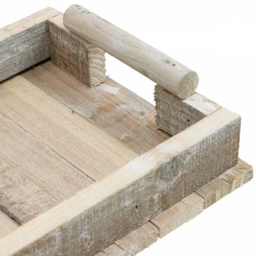 Floristik24 Fa tálca, asztaldísz, dekorációs tálca, fa dekoráció 31cm