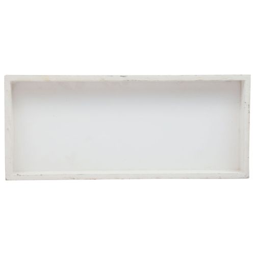 Fatálca fehér dísztálca kopott elegáns fa 35×15×3cm | Floristik24.hu