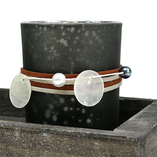 Floristik24 Fatálca 3 db teamécses pohárral szürke, ezüst