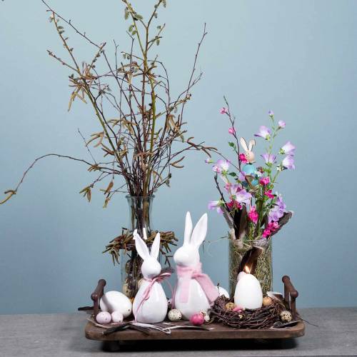 Floristik24 Fatálca fém fogantyúkkal barna 45cm x 27,5cm H11cm