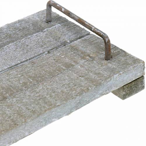 tételeket Fatálca, kopott sikkes, dísztálca lábakkal, asztaldísz 30cm