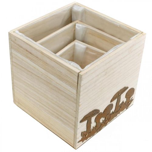 tételeket Növénykocka, virágláda, őszi dekoráció patinával 20/16/12cm 3 db-os szett