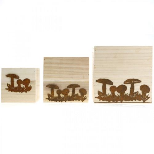 tételeket Növénykocka, virágláda, őszi dekoráció patinával 20/16/12cm 3 db-os szett