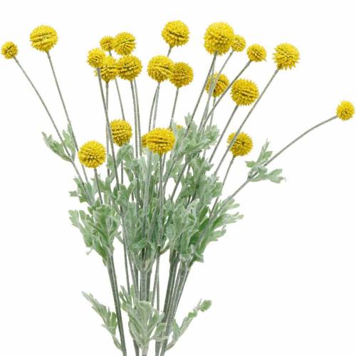 Dobverő sárga mesterséges Craspedia selyemvirágok