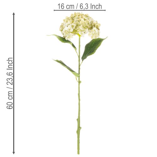 Műhortenzia virág hosszú szárral és levelekkel, 60cm | Floristik24.hu