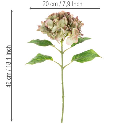 Műhortenzia díszvirág szárral, 46cm | Floristik24.hu