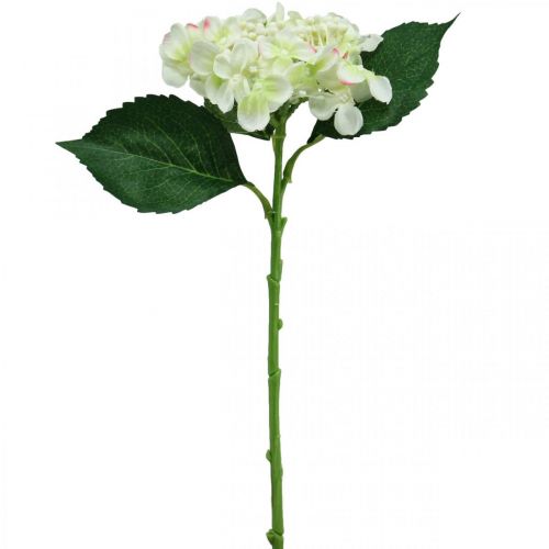 Floristik24 Hortenzia, selyemvirág, asztaldísz művirág fehér, zöld L44cm