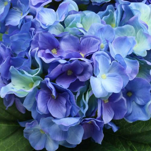tételeket Hortenzia művirág kék selyemvirág csokor 42cm