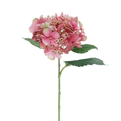 Floristik24 Hortenzia mesterséges rózsaszín és zöld kerti virág bimbóval 52cm