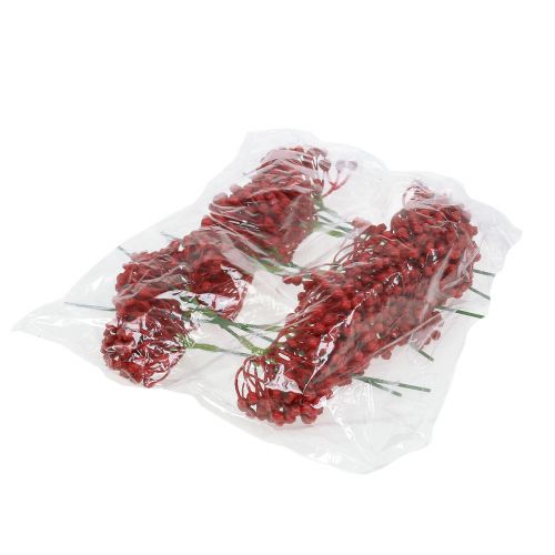 tételeket Hortenzia bimbócsákány 22cm piros 12db