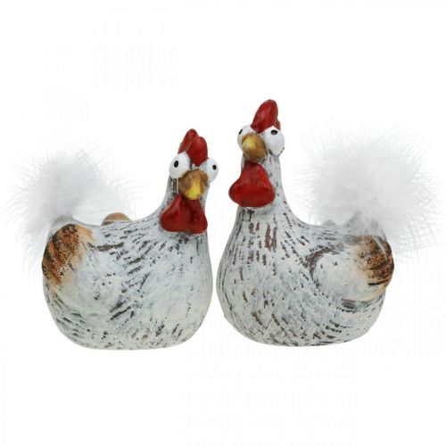 Floristik24 Easter Hens Funny Chicken Chickens Deco Kerámia 4db