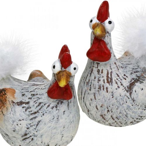 tételeket Easter Hens Funny Chicken Chickens Deco Kerámia 4db