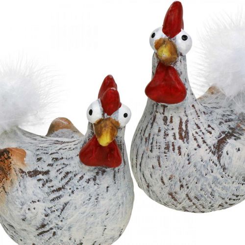 Floristik24 Easter Hens Funny Chicken Chickens Deco Kerámia 4db