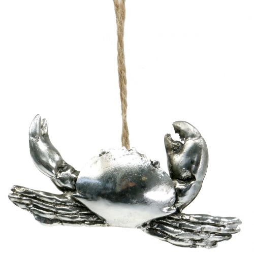 Floristik24 Deco rák és homár akasztható antik ezüst 9cm 2db