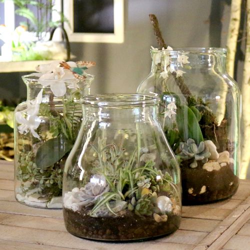 Floristik24 Deco üveg padlóváza Ø21cm H30cm