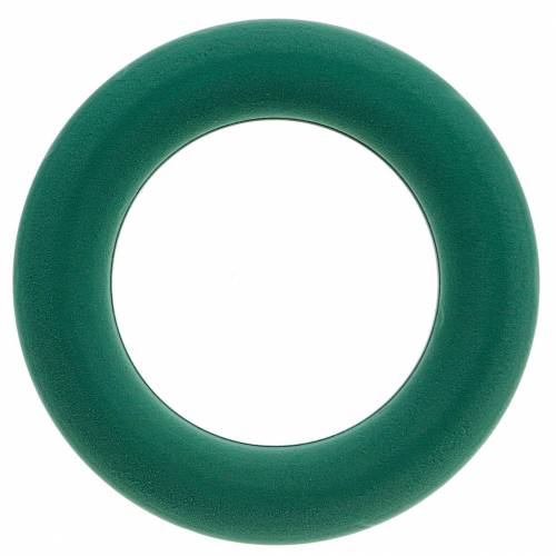 OASIS® virágos hab koszorúgyűrű zöld H3cm Ø25cm 6db