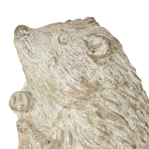 tételeket Süni őszi dekorációs figura, öntött kő, fehérre meszelt, H14.5cm