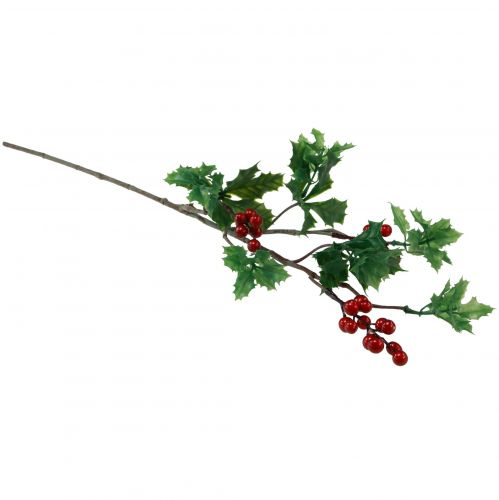 Floristik24 Ilex Artificial Holly Berry Branch Piros bogyók 75cm
