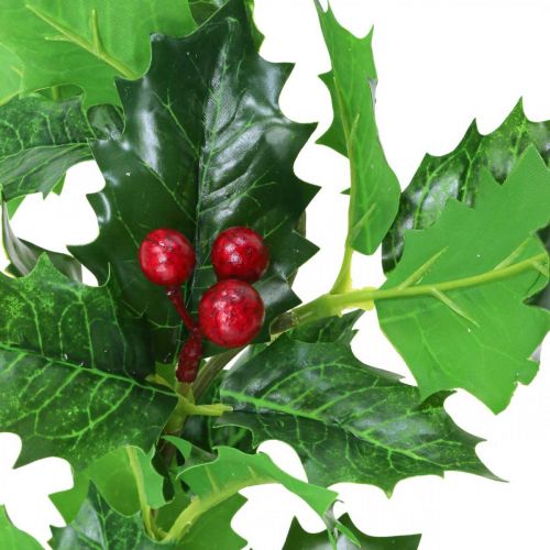 Floristik24 Karácsonyi ág magyal Ilex műbogyó 37cm