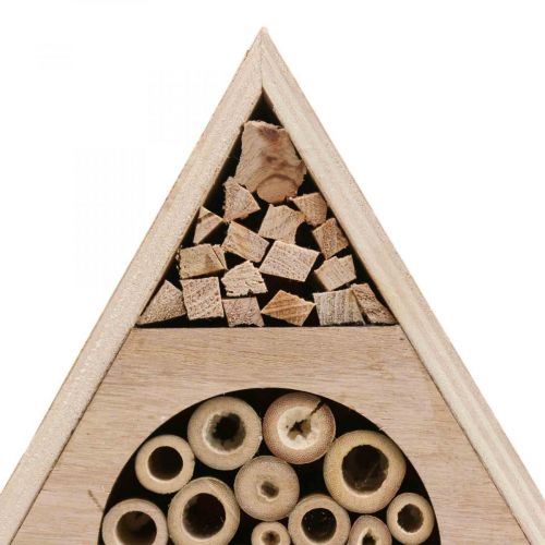 tételeket Insect Hotel Honeycomb Bee Hotel Wood White Natural H18,5cm 2db