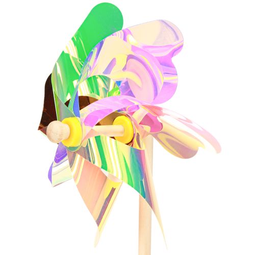 tételeket Irizáló szélkerekes virág leveles szélmalommal Ø17,5cm 2db