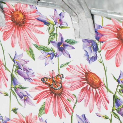 tételeket Jardiniere tavaszi virágláda fém dekoráció 20×12,5×10cm