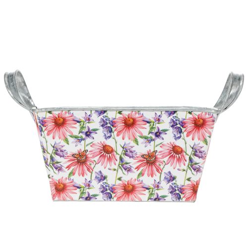 tételeket Jardiniere tavaszi virágláda fém dekoráció 20×12,5×10cm