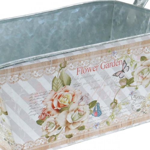 Floristik24 Jardiniere fém virágtartó nyári dekoráció 20 × 12 × 10 cm