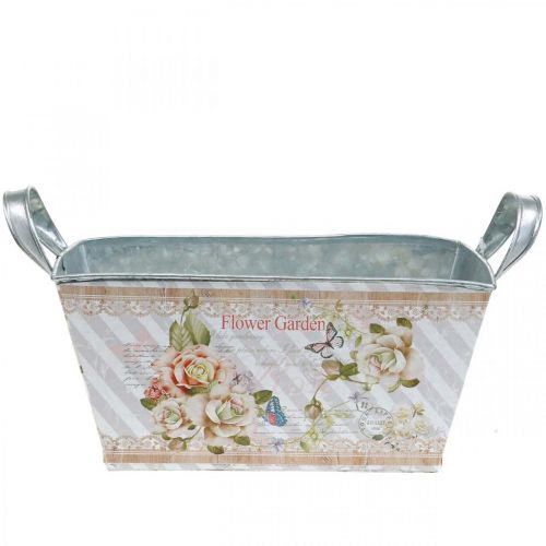 Floristik24 Jardiniere fém virágtartó nyári dekoráció 20 × 12 × 10 cm