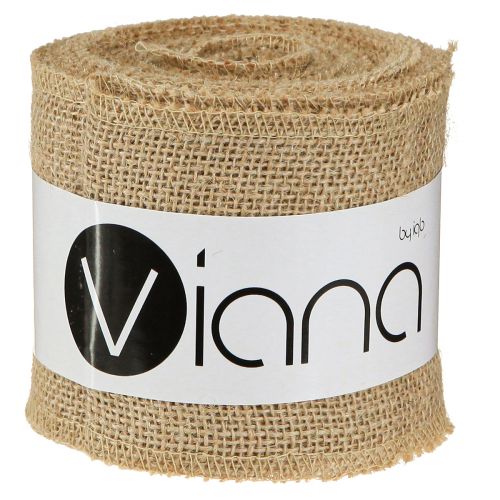 Floristik24 Juta szalag natúr asztali futó rusztikus juta edényszalag 10cm 9m