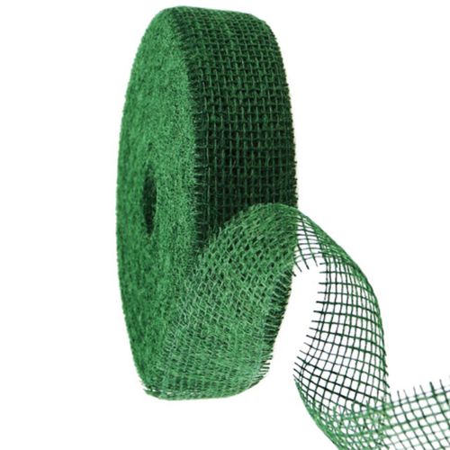 Sötétzöld juta szalag, 5 cm széles, 40 m hosszú vétel | Floristik24.hu