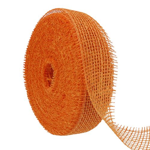 Juta szalag, világos narancssárga, 5 cm széles, 40 m hosszú vétel | Floristik24.hu