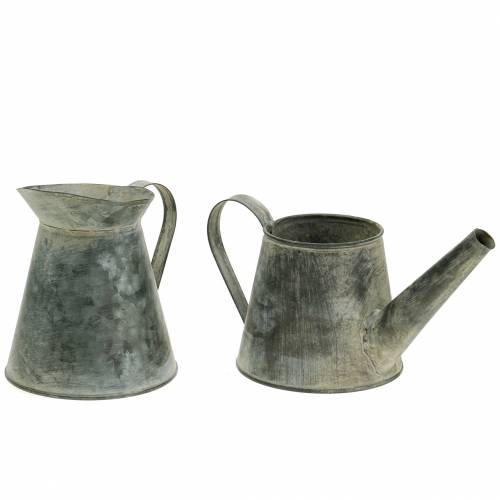 Floristik24 Gyertyatartó kancsó antik megjelenés H12/9cm 2db