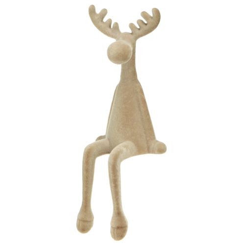 Floristik24 Elk pelyhesített szélű ülőgarnitúra barna 31cm 3 darab