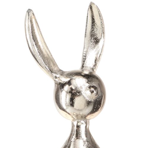 Floristik24 Edge Sool Rabbit Easter Bunny Metal Silver 12×11×34cm