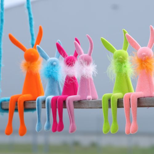 tételeket Húsvéti Nyuszi Polcra Ülő, Ülő Húsvéti Nyuszi Figura Húsvétra és Tavaszra, 27cm, 2 Darab