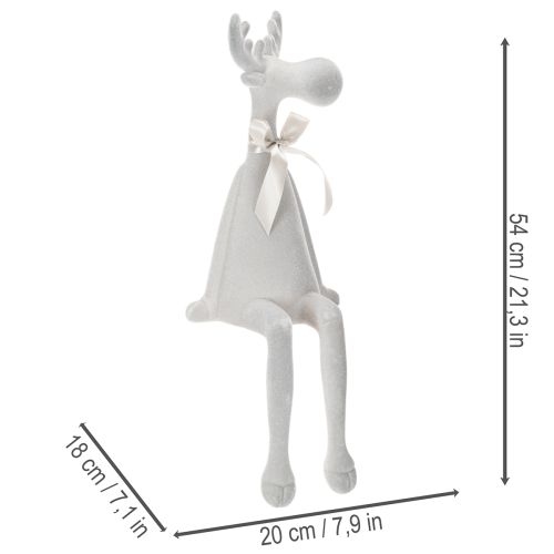 Karácsonyi rénszarvas figura hosszú lábakkal, polcon tárolható, 54 cm | Floristik24.hu