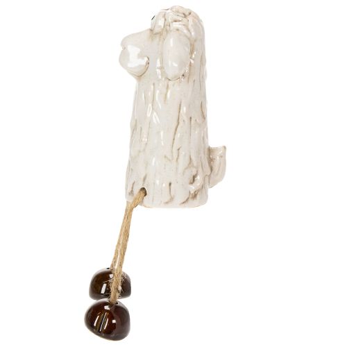 tételeket Kerámia bárányfigura, ülő bárány, húsvéti és egész éves dekorációhoz, 18 cm, 3 darab