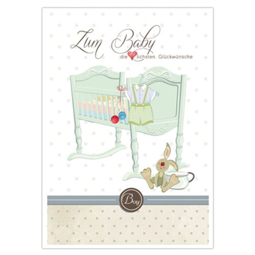 Hajtogatott kártya &quot;Gratulálunk a babához&quot; 5db