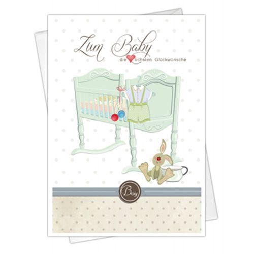 Floristik24 Hajtogatott kártya "Gratulálunk a babához" 5db