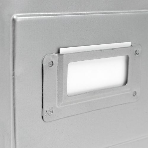 Floristik24 Dobozos fém ültető táblával 12x12x10,5cm