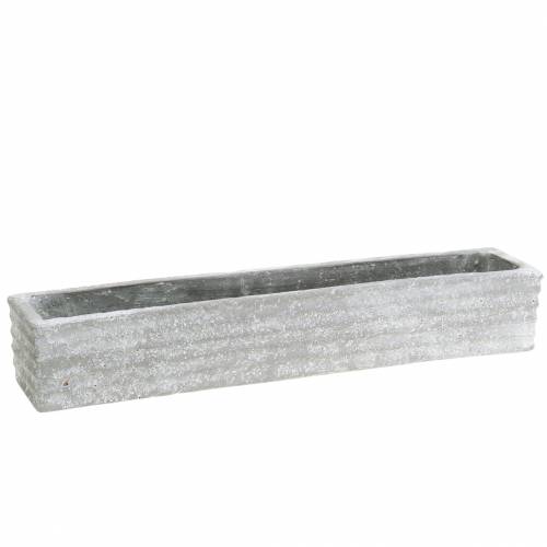 Floristik24 Növénydoboz beton világosszürke 40x8cm H6,7cm