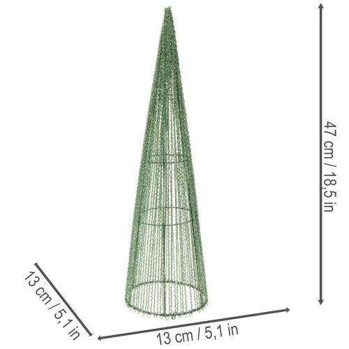 Fém virágkúpok, zöld, virágdíszekhez, 62 cm, 2 darab | Floristik24.hu