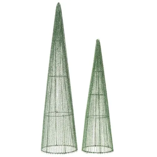 Fém virágkúpok, zöld, virágdíszekhez, 62 cm, 2 darab | Floristik24.hu