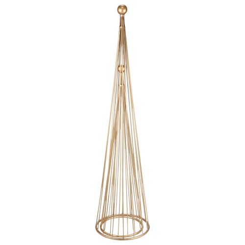 Floristik24 Karácsonyfa fémdísz arany kúpok H62/83cm 2 db-os készlet