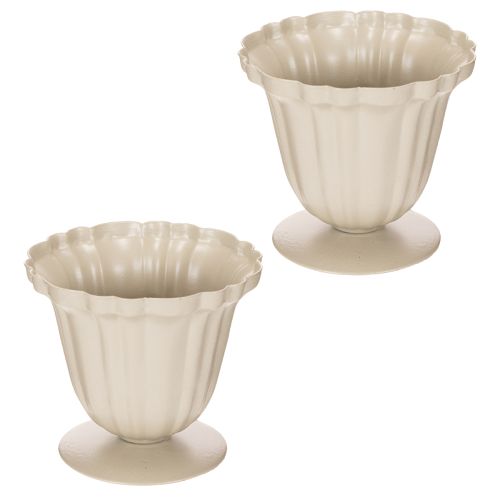 Dekoratív tál, krémszínű trófea, kicsi, 10cm | Floristik24.hu
