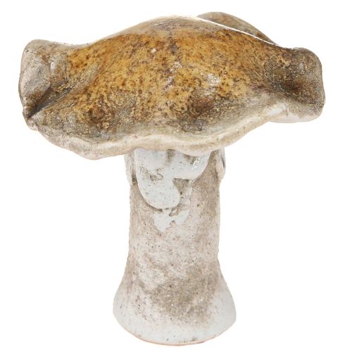 Floristik24 Kerámia dekoratív gombák asztaldísz pirosbarna sárga M6cm 6 db