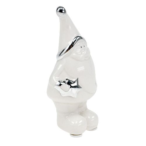 Floristik24 Nicholas kerámia figura 11cm fehér, ezüst 8db