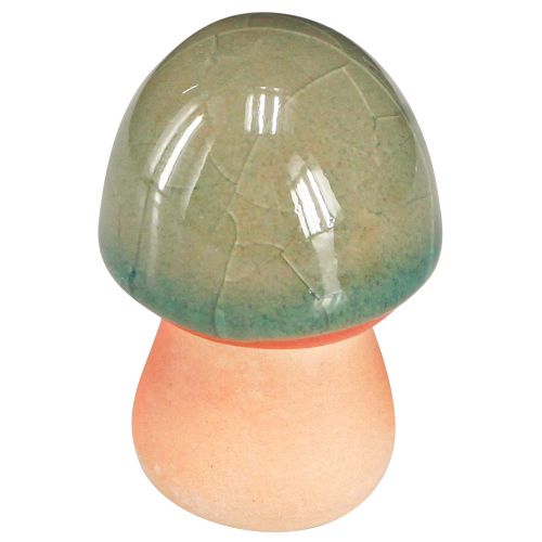 tételeket Kerámia gomba dekoráció barna zöld kék kerámia díszítés Ø4/5cm 6 db