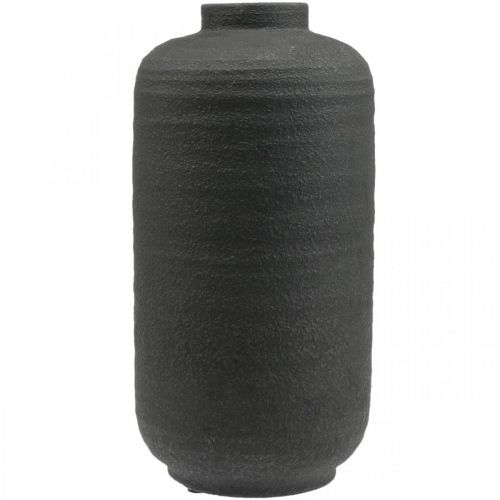 Floristik24 Kerámia váza Fekete Dekoratív Vázák Nagy Ø18,5cm H40cm